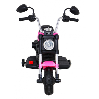 Motor Chopper V-Max na akumulator dla dzieci Różowy + Melodie Klakson + Światło + Kółka pomocnicze